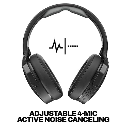Skullcandy Hesh ANC Wireless Over-Ear Bluetooth Headphones with Extra USB-C Charging Cable, Active Noise Canceling, 22 Hrs Battery, Foldable Lightweight Design, Microphone iPhone Android - True Black thumbnail 3