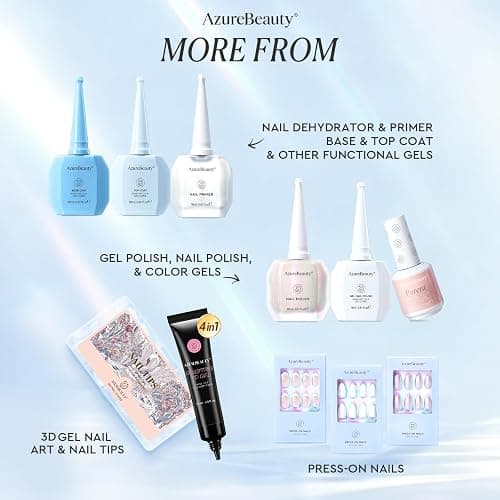 AZUREBEAUTY 18ml Nail Dehydrator and Primer, Acid-Free & Hema-Free Nail Prep Kit, No Lifting Bond for Gel Polish & Acrylic, Quick Dry Professional Natural Nail Primer for Long Lasting Manicure thumbnail 9