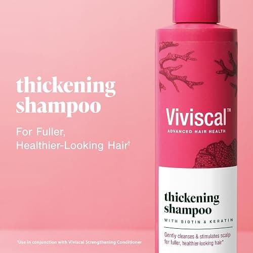 Viviscal Thickening Shampoo, Formulated With Biotin And Keratin, Fortified With Marine Collagen And Seaweed Extract, Strengthens And Reduces Breakage, Healthier Looking Hair 250ml (8.45 fl. oz.) thumbnail 2