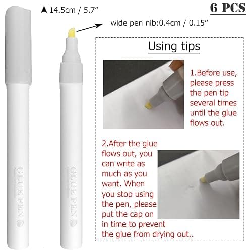 12 pcs Scrapbook Glue Pen Set, CNYMANY Quick Dry Crafting Fabric Liquid Glue Pen for Scrapbooking Card Making DIY Drawing Papercrafts thumbnail 2