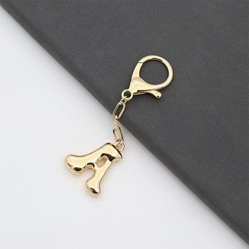TTYY Initial Keychain For Women Handbag Charms Backpack Car Keyring for Sister Besties Mom Gold Letter Keychain thumbnail 2