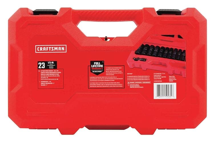 CRAFTSMAN Deep Impact Socket Set, SAE, 1/2-Inch, 23 Pieces (CMMT16970) thumbnail 3