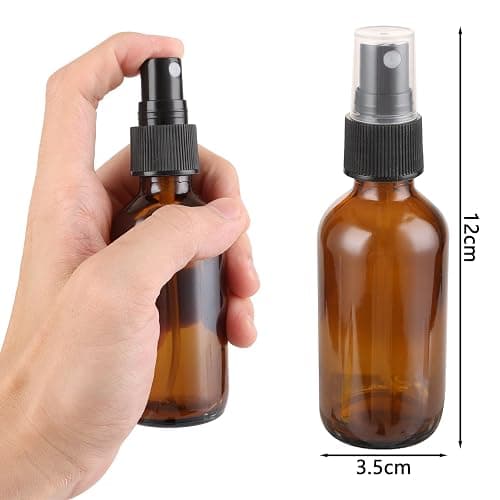 ASelected 60Ml Amber Glass Spray Bottle Small Reusable Travel Spray Bottle Homemade Cleaners And Aromatherapy (2Pcs) thumbnail 3
