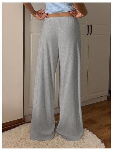 SOLY HUX Women's Drawstring Sweatpants Low Rise Baggy Wide Leg Pants with Pockets thumbnail 2