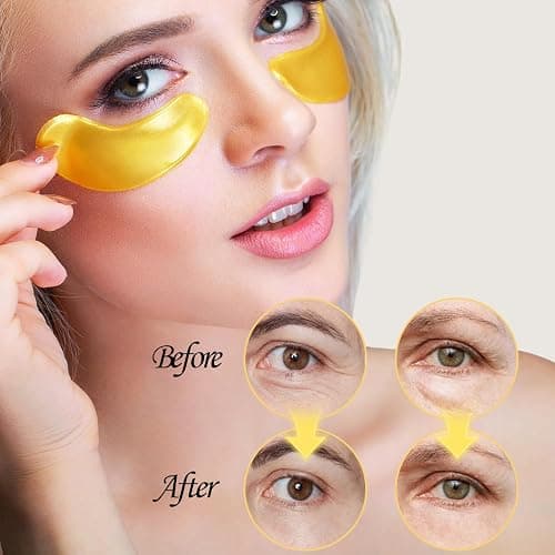 30 Pairs Lip Mask & Eye Mask, 24K Gold Crystal Gel Collagen Eye Patches for Puffy Eyes, Chapstick Bulk, Anti Wrinkle Patches for Lip, Hangover Kit, Bulk Gifts, Bulk Gifts for Coworkers, Cheer Gifts thumbnail 4