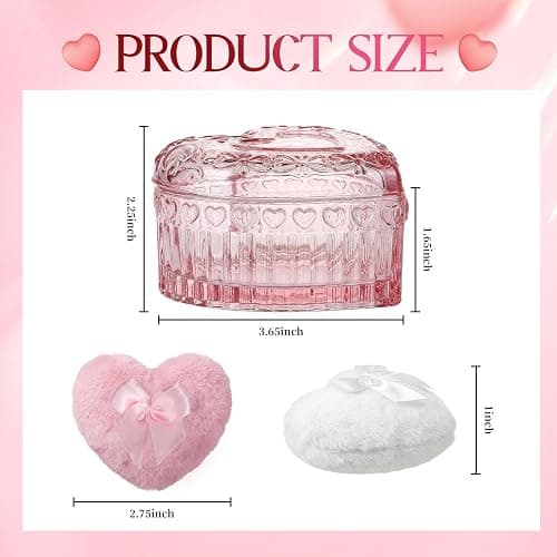 Body Powder Puff and Container Powder Container with Puff Crystal Case Soft Washable Reusable Velour Face Body Wet Dry Makeup thumbnail 2