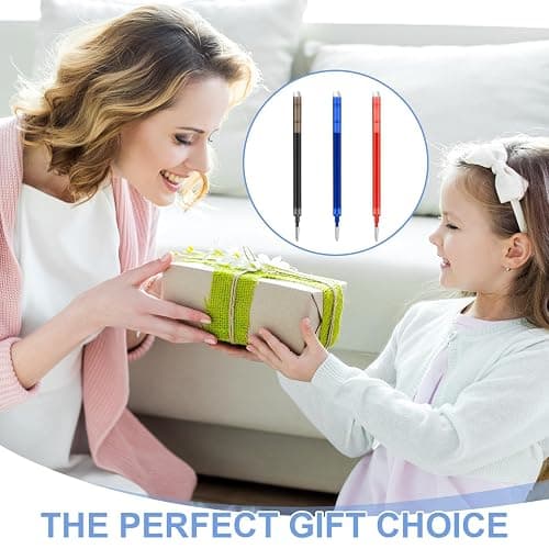 24Pack Erasable Gel Ink Pen Refills 0.7 mm Compatible with FriXion Friction | 8 Blue 8 Black 8 Red, Multicolor Medium Fine Point Refills for Erasable Pens Smooth Writing Fast Dry for School Office thumbnail 5
