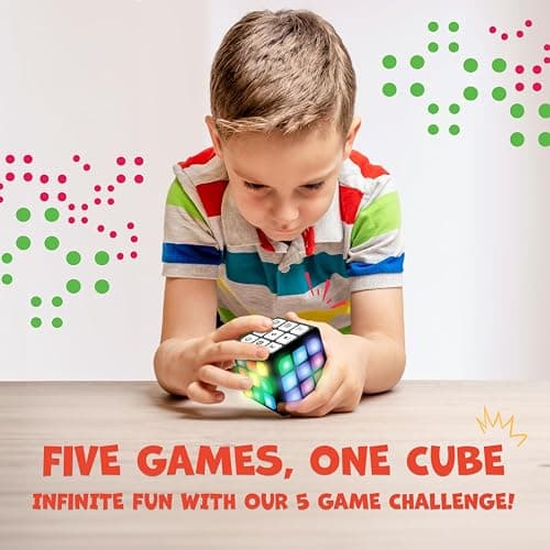 Winning Fingers Flashing Cube Electronic Memory and Brain Game - 4-in-1 Handheld Stem Toys for Kids - Cool Gadgets, Games for Boys and Girls - Fun Family Game for Kids Ages 6-12 - Educational Gift Toy thumbnail 3