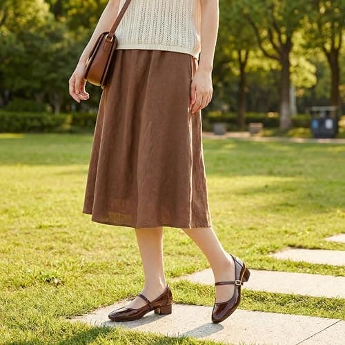 hingswink Mary Jane Shoes Women Low Heels Dress Shoes Pumps Low Heel 2 Inch Chunky Heel Mary Janes Pumps with Adjustable Ankle Strap for Women Dressy Casual thumbnail 9