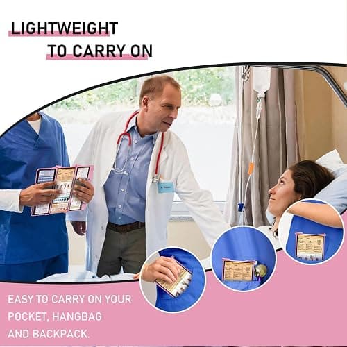 Nursing Clipboard Foldable, Foldable Clip Board w/Nursing Edition Cheat Charts, 3 Layers Aluminum, Nurse Plank w/Low Profile Clip&Pen Clip Pocket for Students, Nurses and Doctors, Pink thumbnail 7