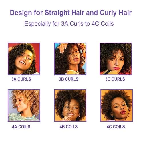 Detangling Brush for Curly Hair, Hair Detangler, Octopus Comb for Afro America Textured 3a to 4c Kinky Wavy/Wet/Dry/Long Thick Curly Hair Exfoliating Scalp for Beautiful and Shiny Curls (Purple) thumbnail 5