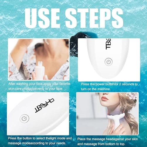 TBPHP Appareil Masseur Facial,Electrique Appareils Lifting Massage Visage,Serrage Raffermissement Levage Pour Visage et Cou avec USB Rechargeable thumbnail 5
