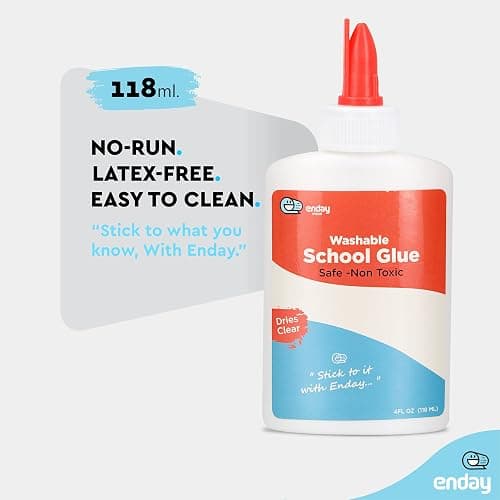 Liquid Glue (12 Pack) - 4 oz Washable School Glue, Bulk, Non-Toxic for Kids, for Slime, Arts and Crafts - by Enday thumbnail 6
