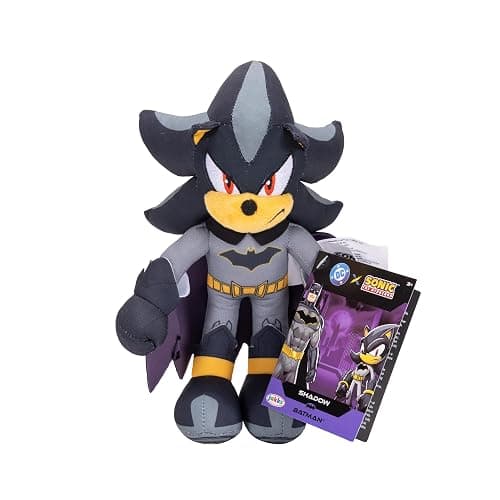 Sonic The Hedgehog DC Comics Shadow as Batman and Knuckles as Superman 9” Plush 2-Pack thumbnail 3