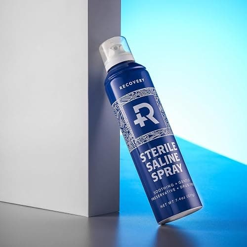 Recovery Aftercare Piercing Aftercare Saline Spray, All Natural Cleaner, 7.4 Ounce Can thumbnail 2