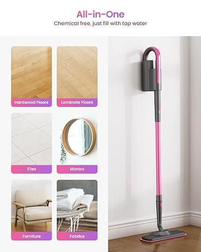 Schenley Steam Mop Cleaner with Detachable Handheld Steamer for Cleaning Hardwood, Laminate Floor, Tiles and Grout, with 13-in-1 Multi-purpose Accessories and Washable Microfiber Pads thumbnail 6