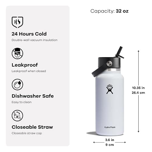 Hydro Flask 32 Oz Wide Flex Straw Cap Trillium - 32 Oz - Trillium thumbnail 3