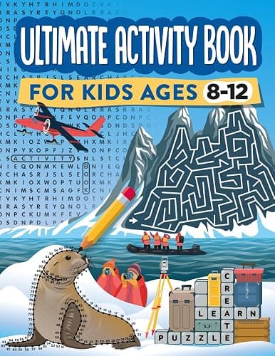 Ultimate Activity Book for Kids Ages 8-12: 100 Fun-Filled Pages of Mazes, Dot to Dot, Word Search, and Crossword Puzzles - Image 1
