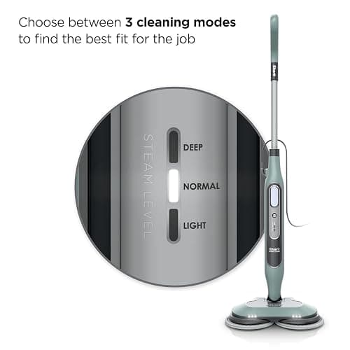 Shark Steam & Scrub Steam Mop, All-in-One Scrubbing and Sanitizing Hard Floor Cleaner, LED Headlights, 4 Dirt Grip Soft Scrub Pads Included, XL Water Tank, Swivel Steering, Hawaiian Grey, S8001 thumbnail 5