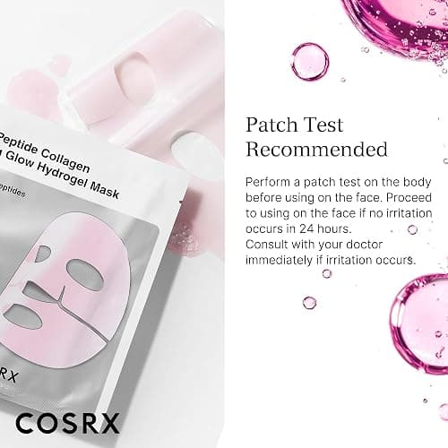 COSRX The Peptide Collagen Lifting Glow Hydrogel Face Masks Skincare 3 EA, Collagen Face Mask, Travel Essentials, Overnight Face Mask, Korean SkinCare thumbnail 9