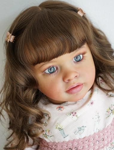 Anano Realistic Reborn Toddler Doll with Long Hair 26 Inch Pippa Reborn Dolls Real Life Like Silicone Babies That Look Real Looking Veins for Kids Age 3 Role Playing - Image 1