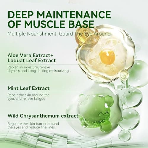 BREYLEE Aloe Vera Eye Masks– 60 Pcs - Puffy Eyes and Dark Circles Treatments – Look Younger and Reduce Wrinkles and Fine Lines Undereye, Improve and Firm eye Skin - Pure Natural Material Extraction | Puffy Eyes Dark Circles Anti-Aging Reduce Wrinkles and Fine Lines Improve and Firm Eye Skin Pure Natural Material Extraction thumbnail 5