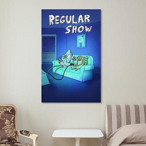 JIANLE American Comedy Animation Regular Show Poster Canvas Wall Art Prints Poster Gifts Photo Picture Painting Posters Room Decor Home Decorative 12x18inch(30x45cm) thumbnail 7