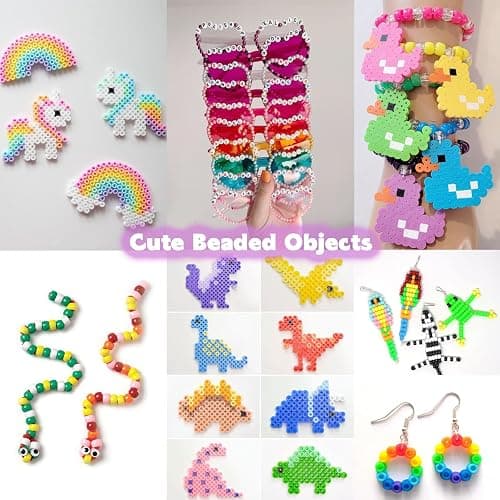 Pizooro Bracelet Making Kit 2400 Pcs Bracelet Beads, 56 Colors Pony Beads in Bead Organizer, 1400 Kandi Beads + 1000 Letter Beads, Jewelry Craft Supplies for Friendship Bracelets, DIY Gifts for Teens thumbnail 7