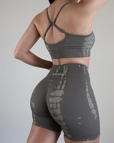 AUROLA Serpent Seamless Sports Bras for Women,Backless Padded Strappy Workout Gym Yoga Crop Tops thumbnail 5