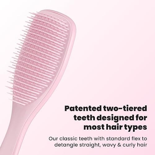 Tangle Teezer Ultimate Detangler Brush for Wet & Dry Hair, Eliminates Knots & Reduces Breakage for Straight to Wavy Hair Types, Millennial Pink thumbnail 2