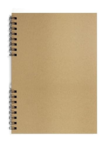Silvine A4 Twin Wire Kraft Sketch Book - 100gsm Kraft Paper (40 Sheets) - Image 1