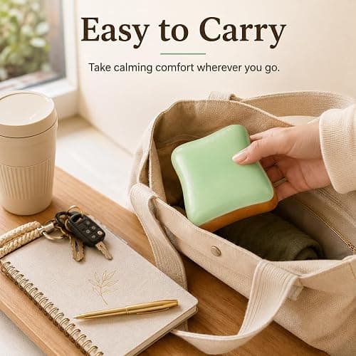 Slow Rising Bread Squishy Toy, Realistic Scented Toast Squeeze Toy, Soft Foam Sensory Fidget Toy for Stress Relief, Desk Decor, Party Favors and Stocking Stuffers for Teens and Adults (Green) thumbnail 5