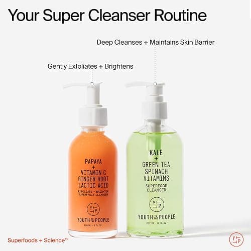 Youth To The People Superfruit Facial Cleanser - Papaya + Vitamin C Gentle Exfoliating Face Wash, Cellular Skin Renewal with AHA + BHA, Evens Skin Tone & Texture for Soft + Radiant Skin, Sulfate-free thumbnail 11
