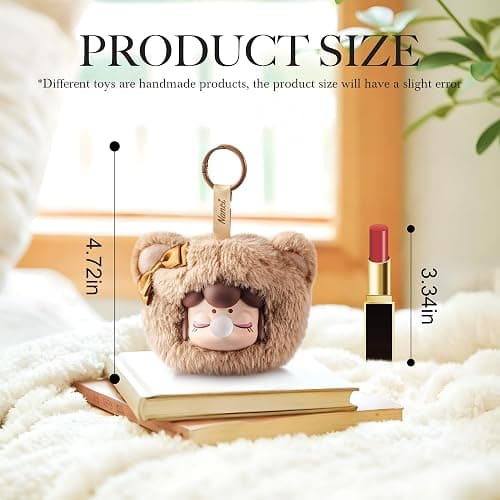 Rolife Nanci Plush Figure Stuffed Animal, Cute Cat Soft Toy, Kawaii Mini Plush Doll for Girls Kids, Collectible Anime Gift (Bear) thumbnail 2