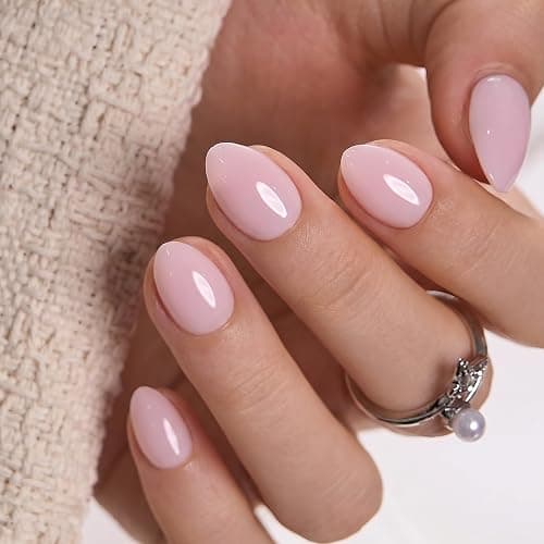 CurvLife Extra Short Almond Press On Nails, Blush Veil Nude Pink, Soft Gel | 32PCS, 16 Sizes, Salon-Quality Natural Fake Nails, Curved Fit, 7-14 Day Glue-On Wear, Reusable Stick-On Nails, Press-On Kit thumbnail 2