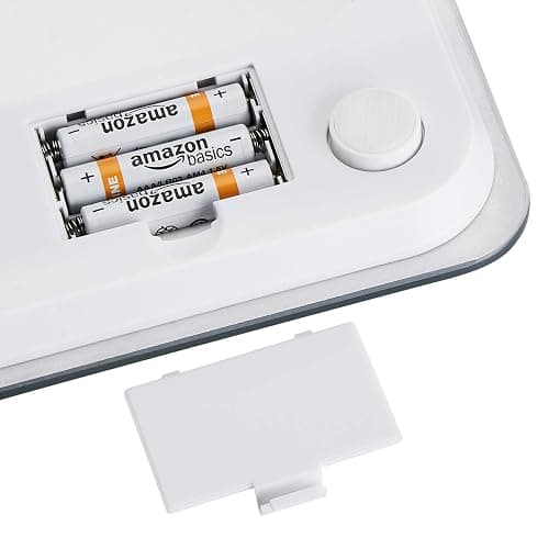 Amazon Basics Body Weight Scale - Auto On/Off Function, Silver, 11.81 x 10.63 x 0.85 inch thumbnail 5