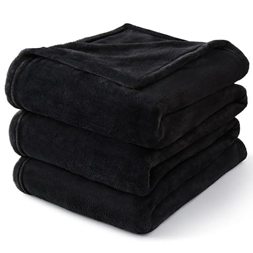 BEDELITE Fleece Blankets Queen Size for Bed, Luxury Plush Cozy Fuzzy Black Blanket 90x90 Inches, Super Soft Warm Lightweight Throw Blanket All Seasons Suitable thumbnail 7