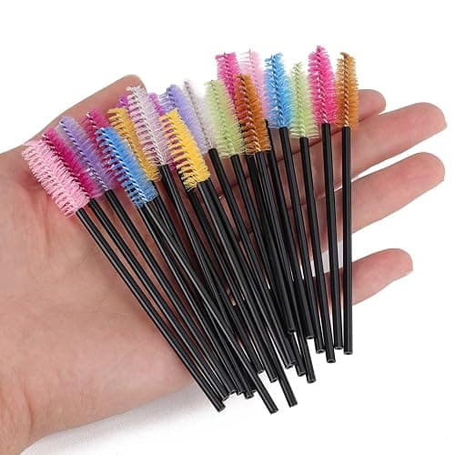 BTYMS 500 Pieces Disposable Mascara Wands Eyelash Brush Brow Brushes Applicators Lash Spoolies for Eye Lash Extension - Multi Color thumbnail 5
