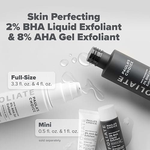Paula's Choice SKIN PERFECTING 8% AHA Gel Exfoliant & 2% BHA Liquid Duo - Facial Exfoliants for Blackheads, Enlarged Pores, Wrinkles, and Fine Lines w/Glycolic and Salicylic Acid thumbnail 6