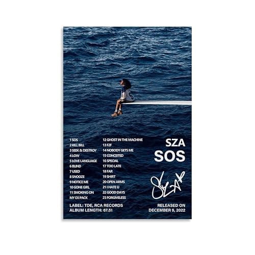 Sza Poster Sos Album Cover Poster (3) Poster Art Decor Painting Aesthetic Wall Art Canvas for Bedroom Decor 16x24inch(40x60cm) Unframe-style-1 - Image 1