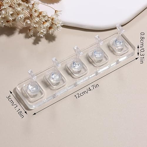FSpronail Nail Stand for Press On Nails Art Display Practice 2 Sets, Acrylic Stand Holder for Practice Tips with 200pcs Clear Reusable Adhesive, Beginner Nails Arts Kit Accessories DIY Tool at Home thumbnail 2