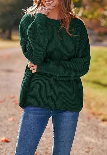 PRETTYGARDEN Womens Sweaters Spring 2026 Oversized Chunky Knitted Pullover Sweater Casual Long Sleeve Crewneck Cute Sweaters thumbnail 4