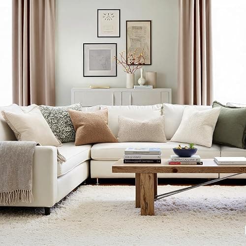 MIULEE 24x24 Inch Decorative Euro Sham Pillow Covers for Couch Bed Set of 2 Textured Boucle Neutral Throw Pillow Covers Natural Beige Ivory Accent Solid Pillowcases Sofa Living Room Home Decor thumbnail 4