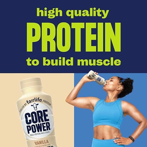Core Power Protein Shake, Vanilla, 26g Bottle, 14oz, 12 Pack thumbnail 3