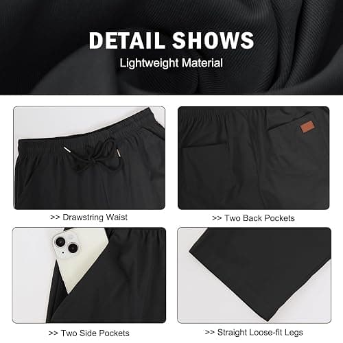 Mens Casual Jogger Pants Relaxed Fit Cargo Pants Drawstring Sweatpants Hiking Outdoor Twill Sport Pants thumbnail 4