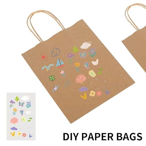 Toovip 90 Pack Plain Brown Kraft Paper Bags with Handles Bulk, Multiple 3 Assorted Sizes Gift Bags for Favors Grocery Retail Party Birthday Shopping Business Goody Craft Merchandise Take Out Sacks thumbnail 7