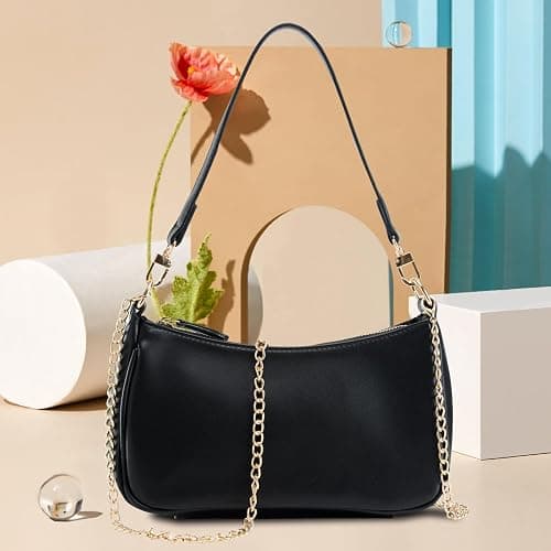 feujury Shoulder Bag for women Crossbody Bags Retro Classic Small Hobo Purse Clutch Tote Handbags with Zipper Closure thumbnail 4