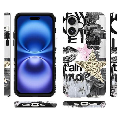 Cinysnt Case Compatible with iPhone 16 6.1'', Star Coquette Collage Aesthetic Art Cool Phone Case, Protective Scratch Resistant Hybrid 2-Layer Hard Shell for Girl Boy Women Men-CZ03 thumbnail 5