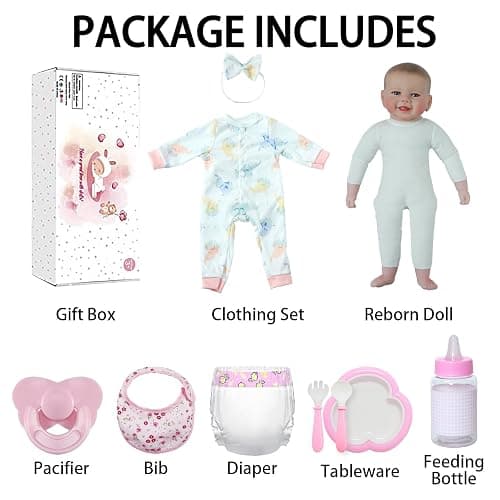SCOM Baby Doll Girl, 18 inch Realistic Soft Body Baby Doll Real Life Cute Baby with Accessories for 3+ Year Old Christmas Birthday Gifts thumbnail 6