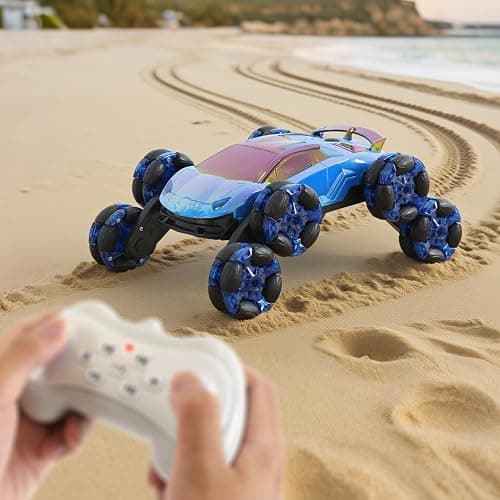 Gaitel 8 Wheels Gesture Sensing RC Stunt Car Toys - Birthday Gifts for 6 7 8 9 10 11 12 Year Old Boys Kids, 2.4GHz Remote Control Off-Road Car with Lights & Music, 360-Degree Flips thumbnail 2
